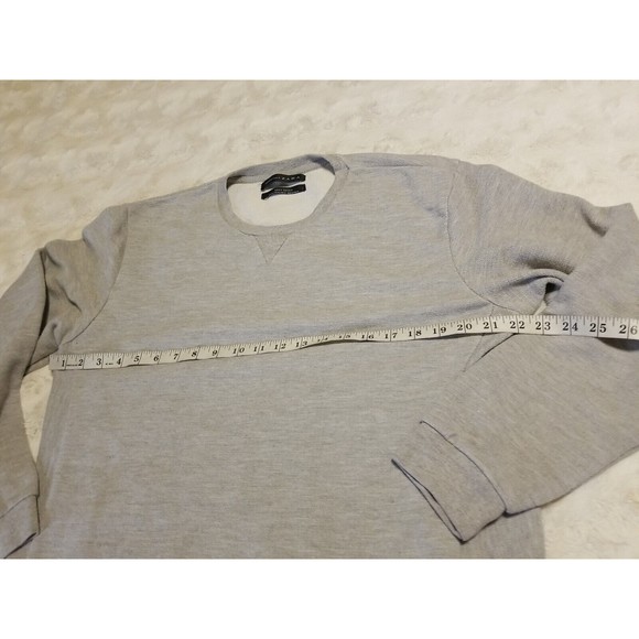 Zara Mens XXL Gray Sweatshirt Pullover Essentials Slim Fit Daily Outfit - Picture 10 of 13